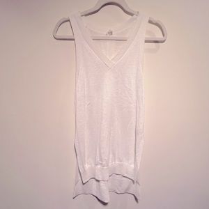 Anthropologie white V-neck sweater vest